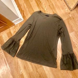 NWOT banana republic army green top